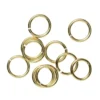 Ringöglor Ø5 mm – mässing pläterad med 9 karat guld, 10 st.