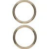 Ringöglor O-ringar av metall, guldfärgade, Ø4 cm. 2 st.