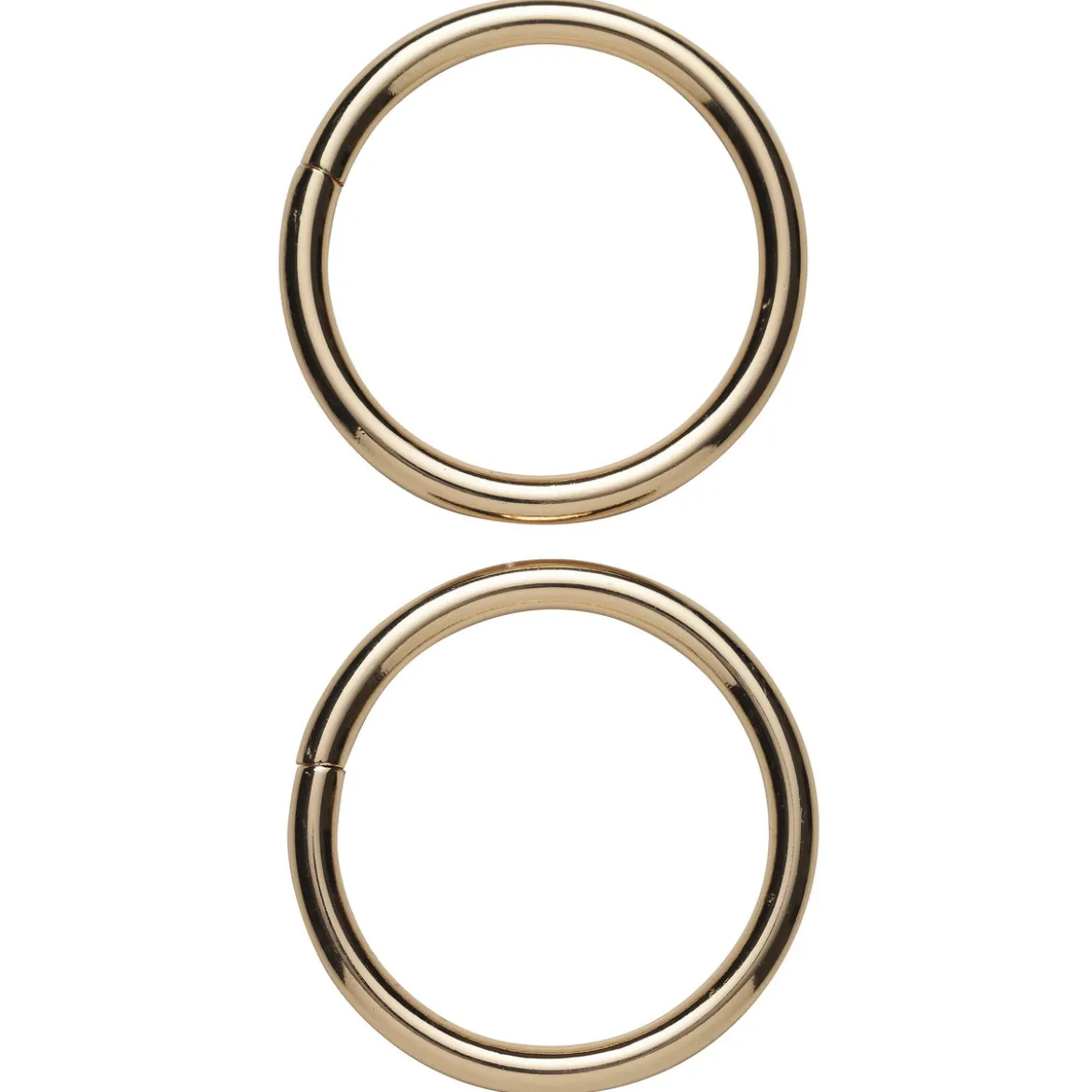 Ringöglor O-ringar av metall, guldfärgade, Ø4 cm. 2 st.