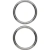 Ringöglor O-ringar av metall, silverfärgade, Ø4 cm. 2 st.