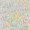 Rocaillespärla 9/0 mix glada pastellfärger, 30 gram glaspärlor à Ø2,4–2,8 mm
