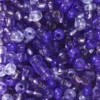 Rocaillespärla 6/0 mix lila & glas, 30 gram glaspärlor à Ø3,7–4,3 mm