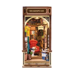 Rolife DIY Booknook Wonderland Bookstore bokstöd, miniatyr diorama – TGB07, 115×200×220 mm