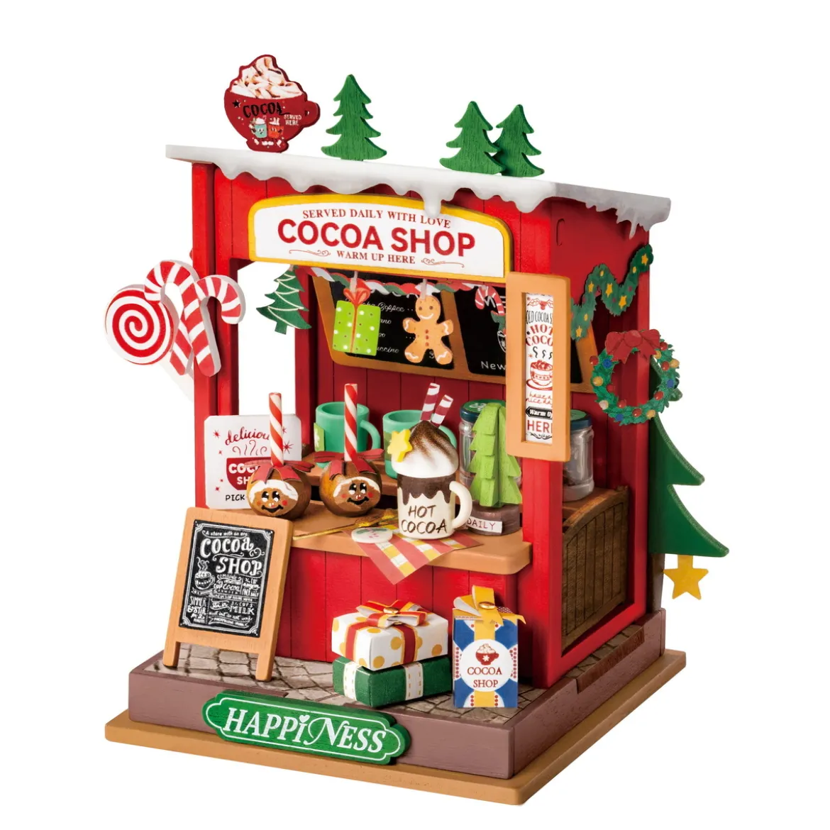 Rolife DIY Cocoa Shop miniatyr diorama – DS042, 87×70×105 mm