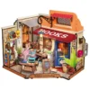 Rolife DIY Corner Bookstore miniatyr diorama – DG164, 250×167×180 mm