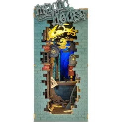 Rolife DIY 3D Bookend Magic House miniatyr diorama – TGB03, 110×240×180 mm