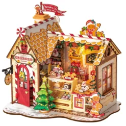 Rolife DIY Gingerbread House miniatyr diorama – DG176, 213×173×203 mm