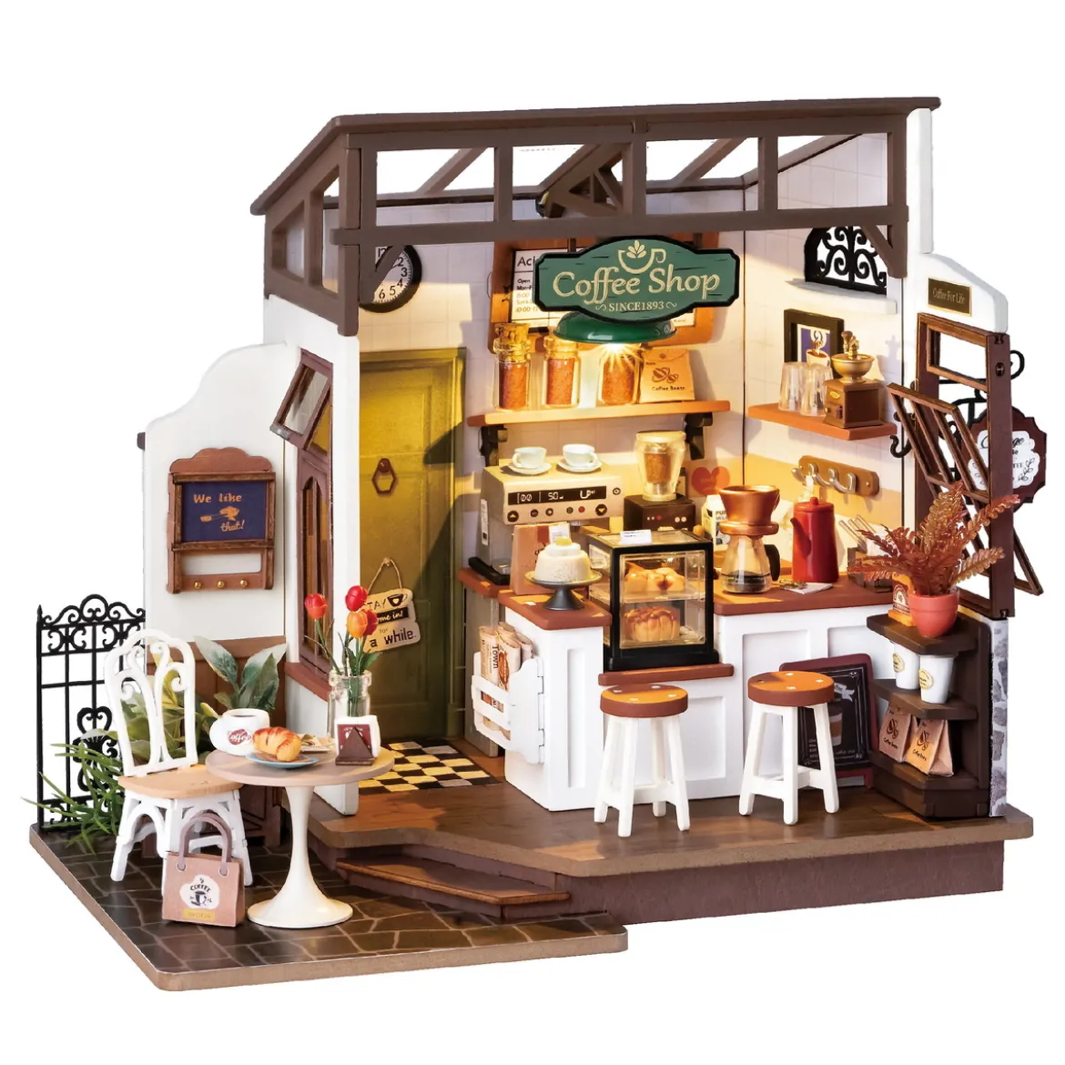 Rolife DIY No.17 Café miniatyr diorama – DG162, 250×150×195 mm