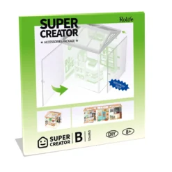Rolife DIY Super Creator B DWP05 – dammskyddande dörr för Super Creator-dioraman