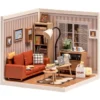 Rolife DIY Super Creator Cozy Living Lounge miniatyr diorama – DW007, 163×163×152 mm