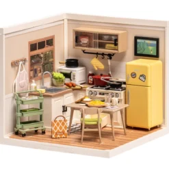 Rolife DIY Super Creator Happy Meals Kitchen miniatyr diorama – DW008, 163×163×152 mm