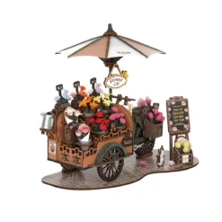 Rolife DIY Wooden 3D-träpussel Blomstervagn TGS03 242×163×230 mm