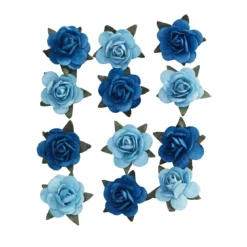 Rosor Light Blue papper 12 st