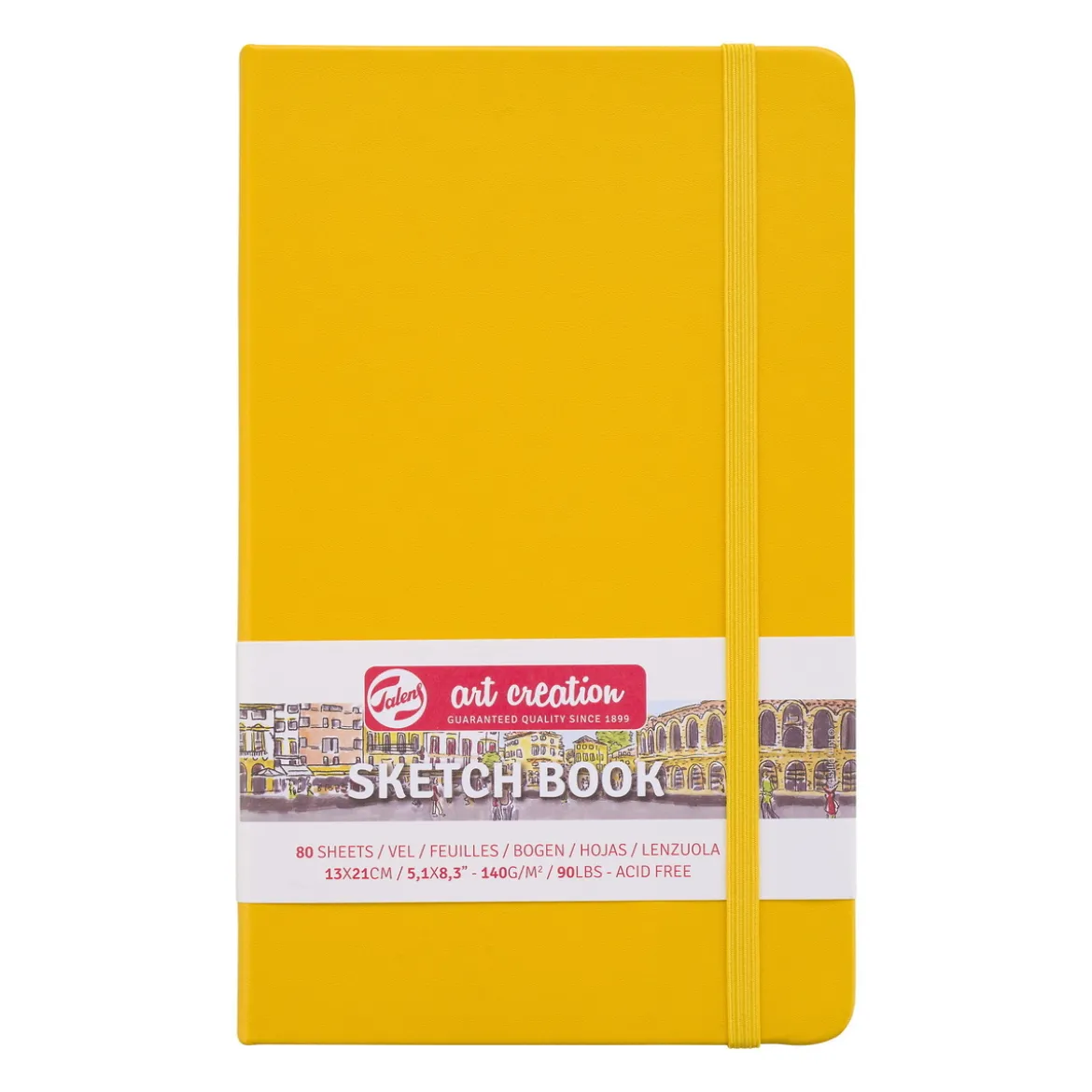 Royal Talens Art Creation Sketch skissbok 13×21 cm, gult omslag – 140 g/m², 80 ark