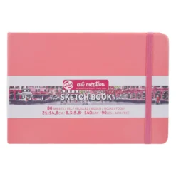 Royal Talens Art Creation Sketch skissbok 21x14,8 cm, korallrosa omslag – 140 g/m², 80 ark