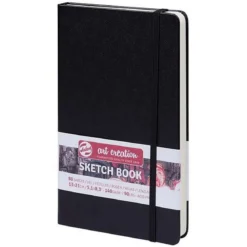 Royal Talens Art Creation Sketch skissbok 13×21 cm, svart omslag – 140 g/m², 80 ark