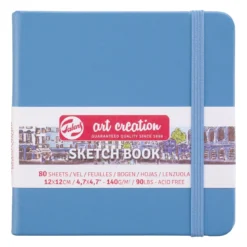 Royal Talens Art Creation Sketch skissbok 12x12 cm, ljusblått omslag – 140 g/m², 80 ark
