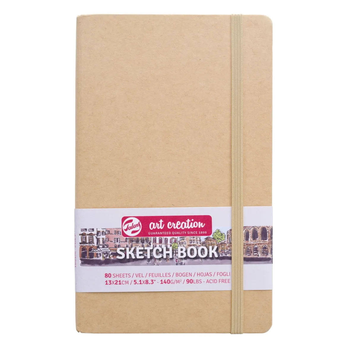 Royal Talens Art Creation Sketch skissbok 13x21 cm, naturfärgat omslag – 140 g/m², 80 ark