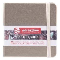 Royal Talens Art Creation Sketch skissbok 12×12 cm, rosa omslag – 140 g/m², 80 ark