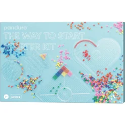 Rörpärlor Midi kit Starter, 6000 pärlor à Ø5 mm & 5 pärlplattor! (2×fyrkant)