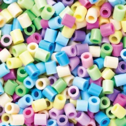 Rörpärlor Midi 6000 st mix med pastellfärger, Ø5 mm