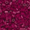 Rörpärlor Midi 1000 st mörk cerise, Ø5 mm