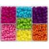 375 runda & lite platta pärlor i en chunky & regnbågsglad pärlmix! Ø12 mm