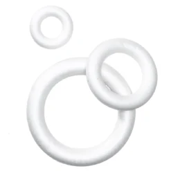 Runda styrolitkransar, stommar för kransar 3-pack. Ø10, 16, 25 cm