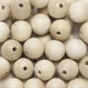Runda träpärlor Ø12 mm, cirka 75 st. naturfärgade / omålade