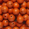Runda träpärlor Ø12 mm, cirka 75 st. orange
