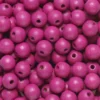 Runda träpärlor Ø8 mm, cirka 150 st. rosa