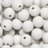 Runda träpärlor Ø12 mm, cirka 75 st. vit