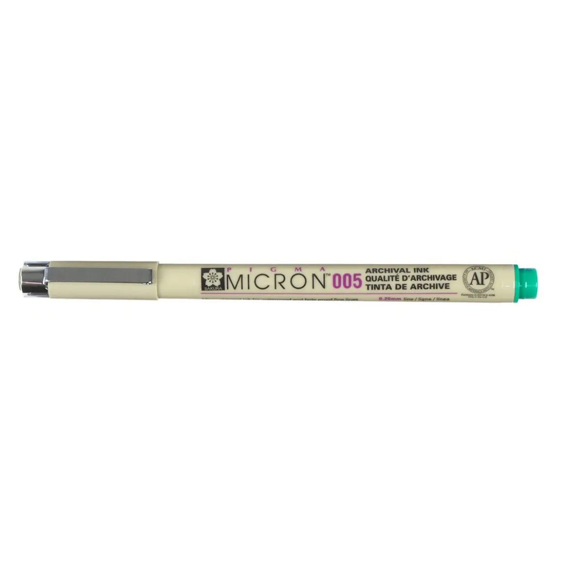 Sakura Pigma Micron 005 Green – grön fineliner 0,2 mm