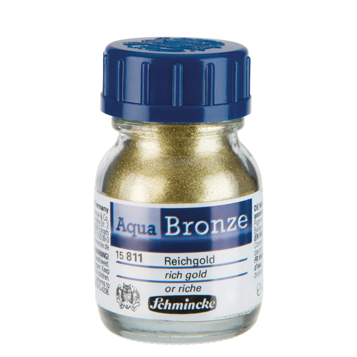 Schmincke Aqua Bronze, vattenlösligt metallicpulver 20 ml, Rich Gold 15 811