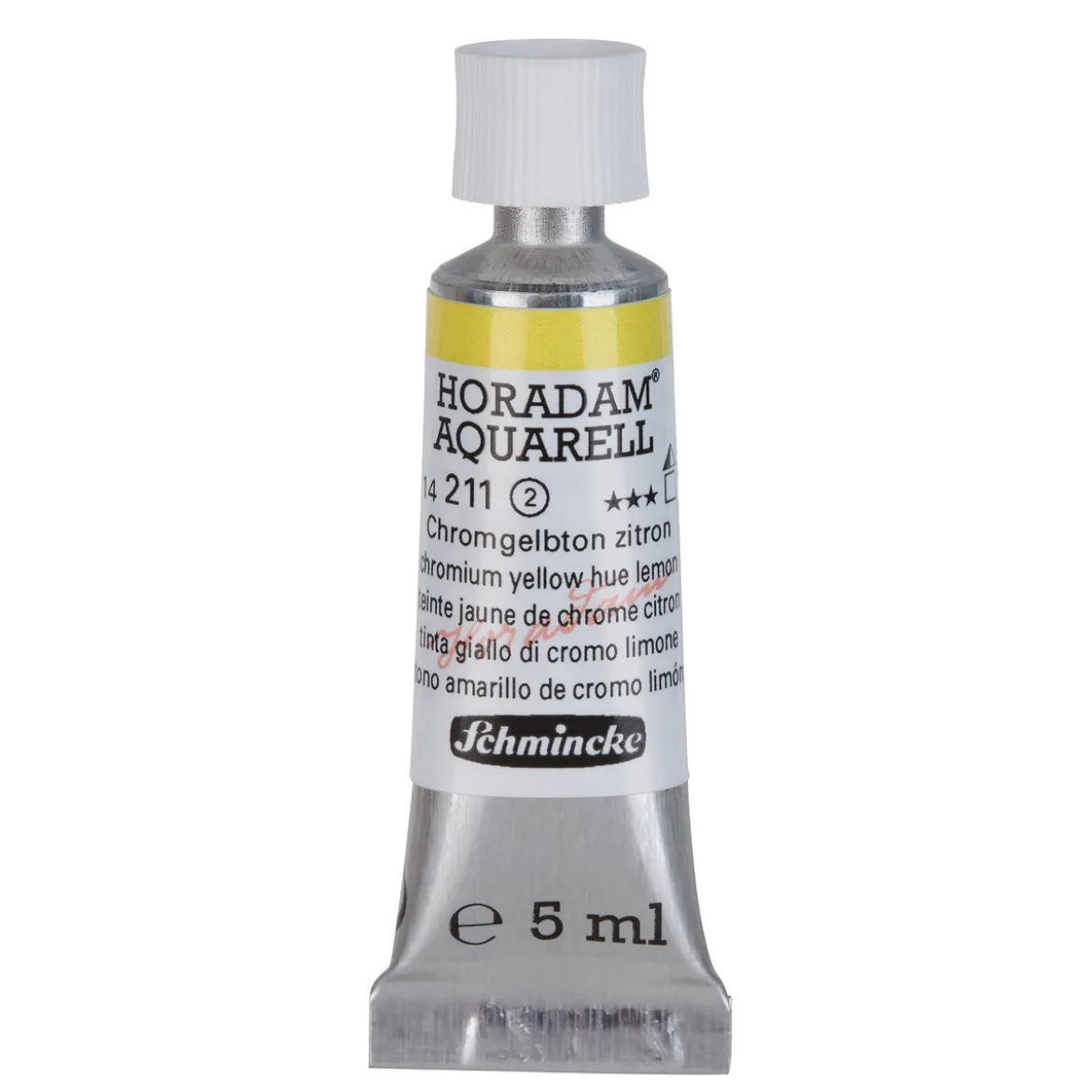 Schmincke Horadam akvarellfärg 5 ml – Chromium yellow hue lemon 211