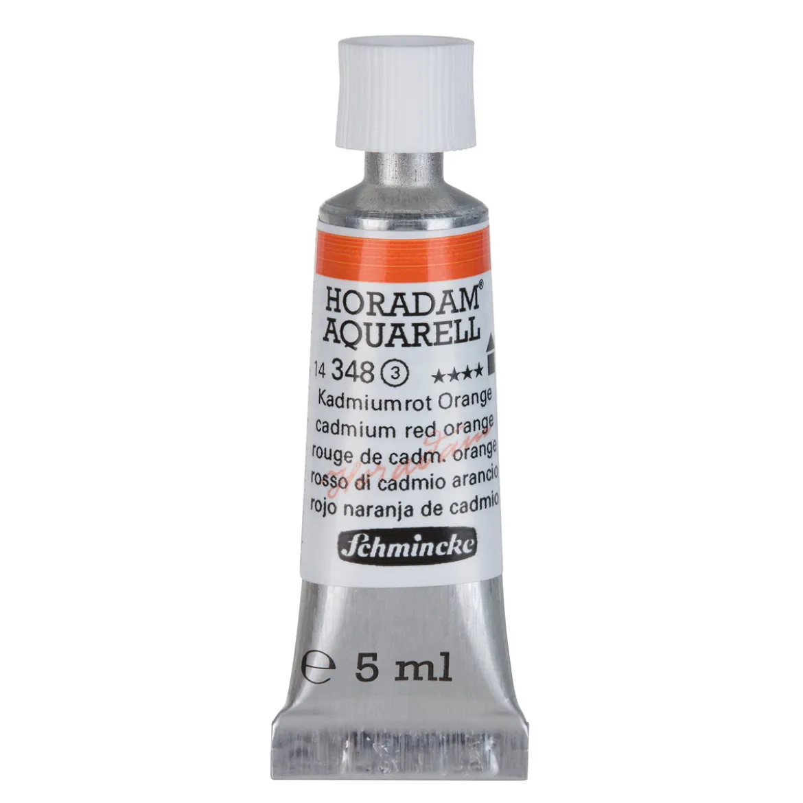 Schmincke Horadam akvarellfärg 5 ml – Cadmium red orange 348