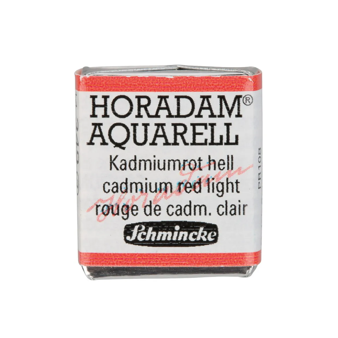 Schmincke Horadam akvarellfärg ½ kopp – Cadmium red light 349