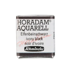 Schmincke Horadam akvarellfärg ½ kopp – Ivory black 780