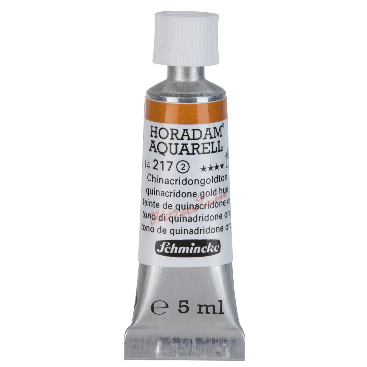 Schmincke Horadam akvarellfärg 5 ml – Quinacridone gold hue 217