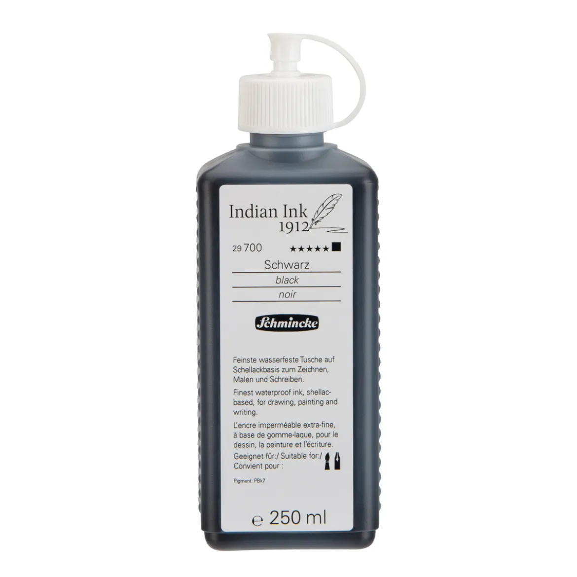 Schmincke Indian Ink 1912, svart tusch / bläck 250 ml