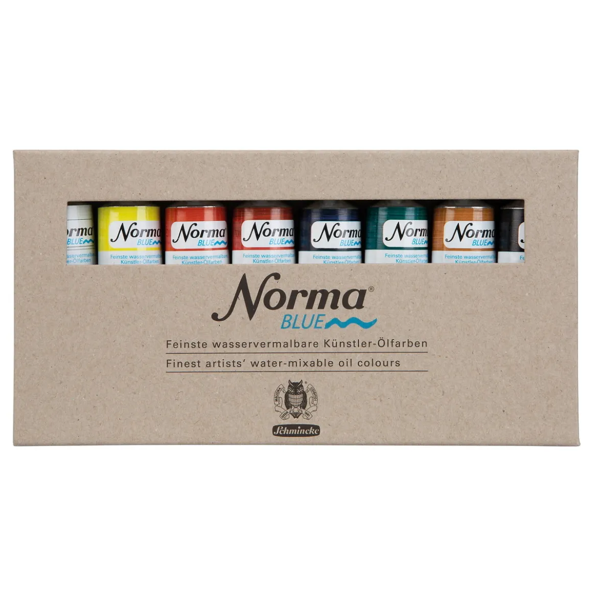 Schmincke Norma Blue Set 8×35 ml tuber med vattenlösliga oljefärger