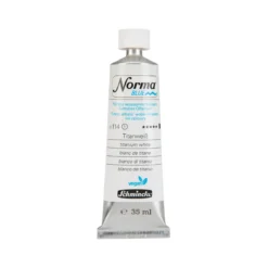 Schmincke Norma Blue vattenlöslig oljefärg 35 ml Titanium white 21114