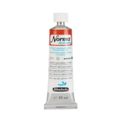 Schmincke Norma Blue vattenlöslig oljefärg 35 ml Cadmium red hue deep 21313