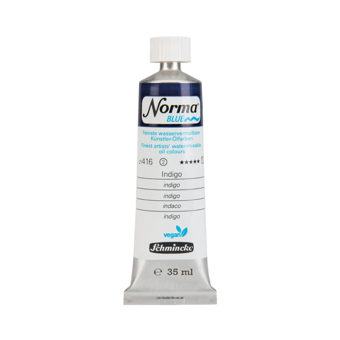 Schmincke Norma Blue vattenlöslig oljefärg 35 ml Indigo 21416
