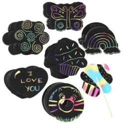 Scratch Fun Rainbow – 120 färgglada motiv för scratch art / skrapkonst!
