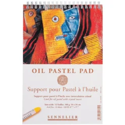 Sennelier Oil Pastel Pad spiralbundet pastellblock – 16×24 cm, 12 ark, 340 g/m²