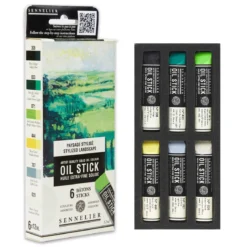 Sennelier Oil Stick Mini Stylized Landscape, 6-pack oljefärgskritor à 12 ml