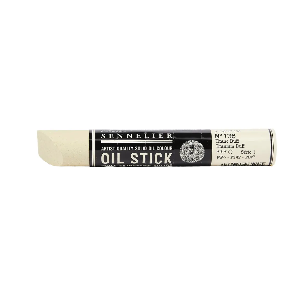 Sennelier Oil Stick 38 ml, oljefärgskrita Titanium Buff 136