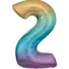 Sifferballong 86 cm hög rainbow, siffran 7 – pynta födelsedagskalaset!