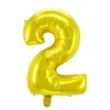 Sifferballong 2 guld 32 cm